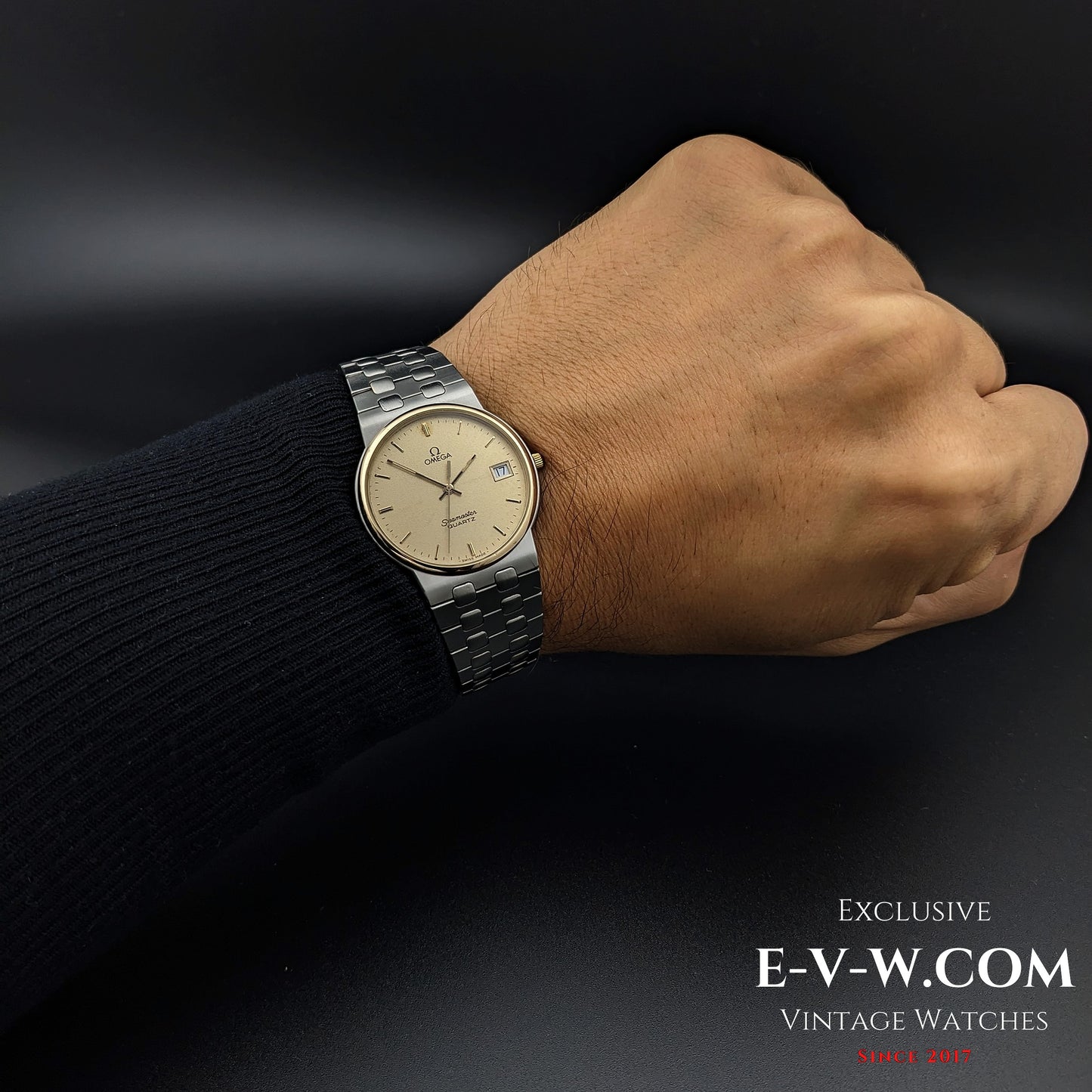 Omega Seamaster Quartz Vintage 54 ans / Acier et Or Réf. 1960277 / Cal. 1432 / Année 1970