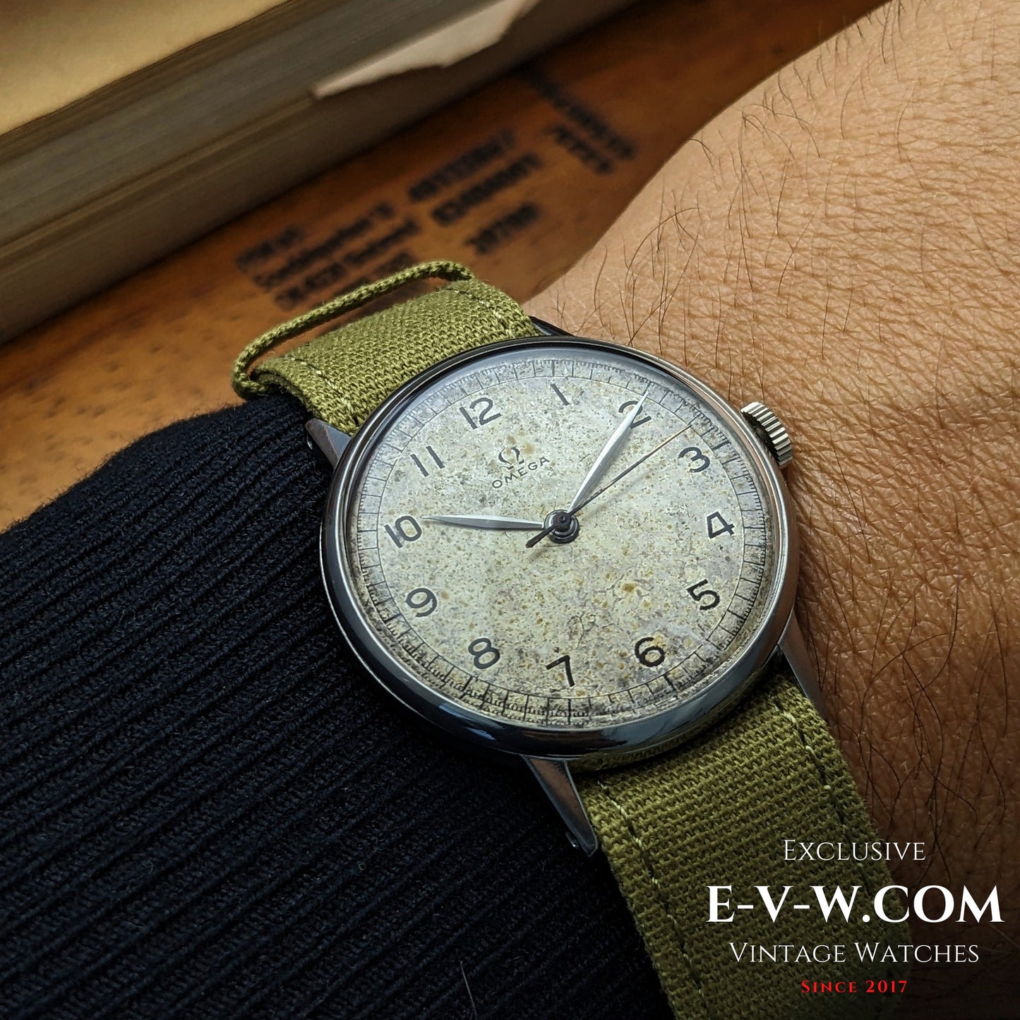 Environ 80 ans — Omega 30T2 Seconde Guerre mondiale « style Calatrava » | Réf. 2349/3 | Cal. 30T2 SC | Vers 1944 | Révisée 