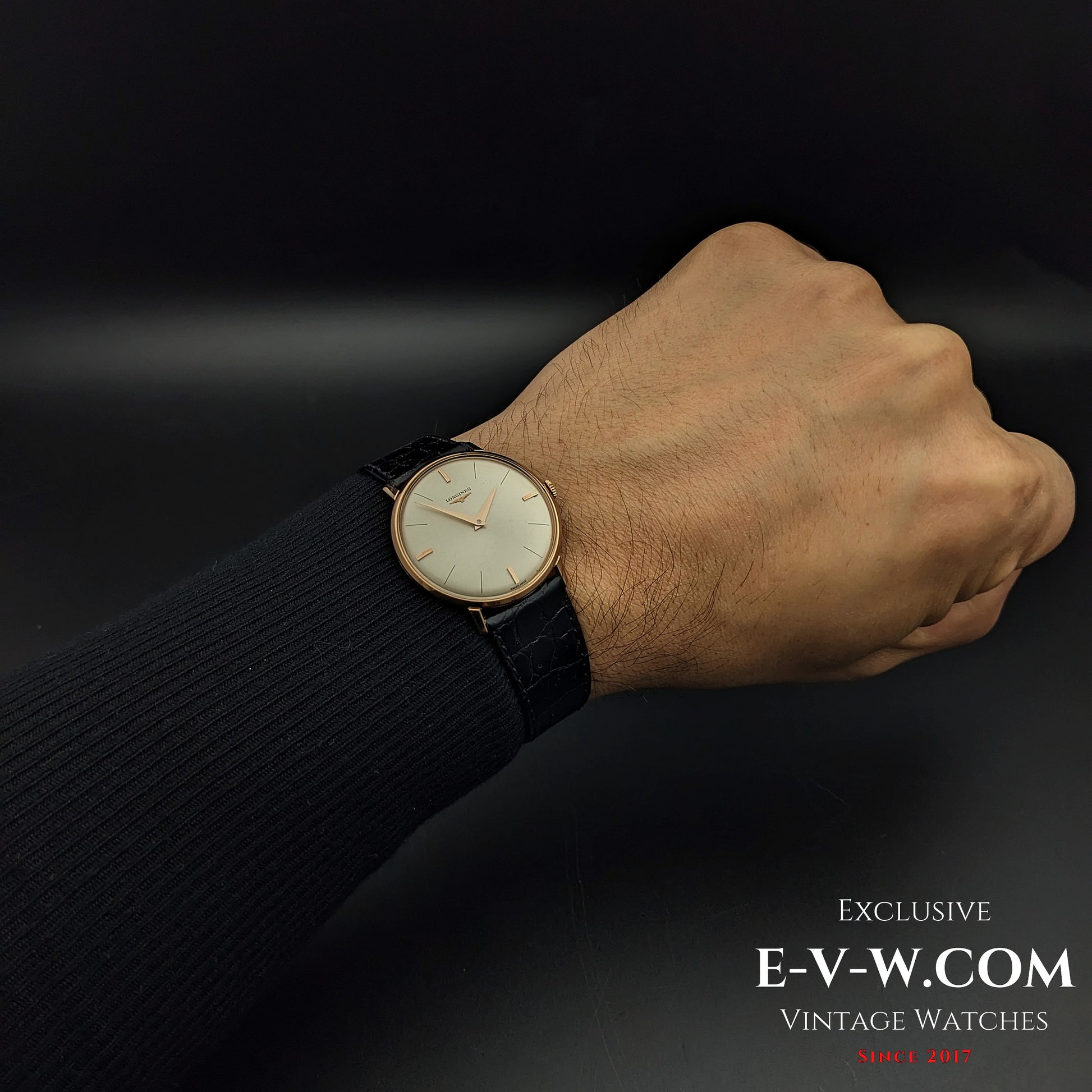 58 Vintage Longines Classic Calatrava 18k rose gold Ref. 7511 / Cal. 370 Vintage 1966