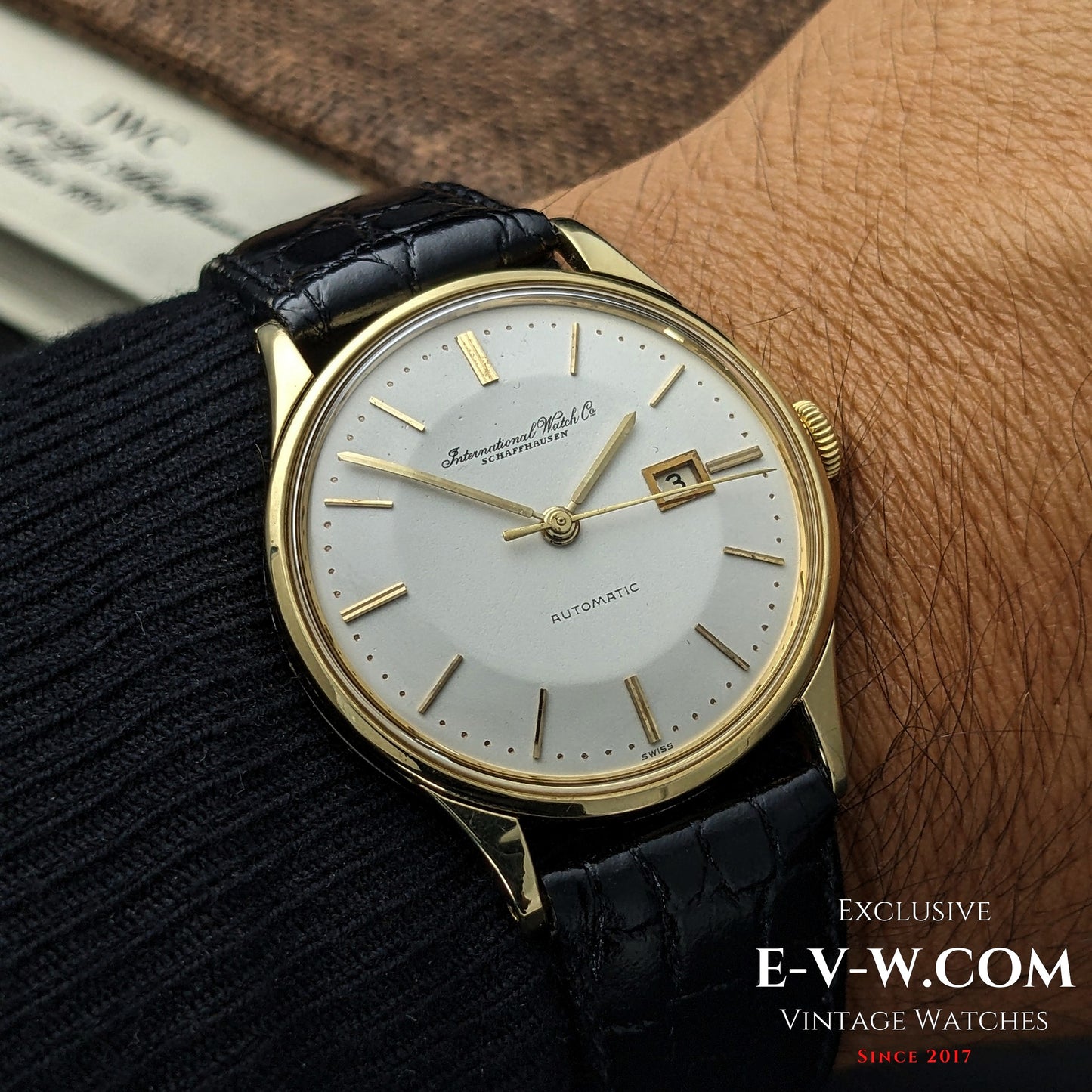 IWC Schaffhausen AUTOMATIC Date | Cadran « Pie-Pan » | Plaqué or | Cal. 8531 | Millésime 1962 | Révision 08/2025
