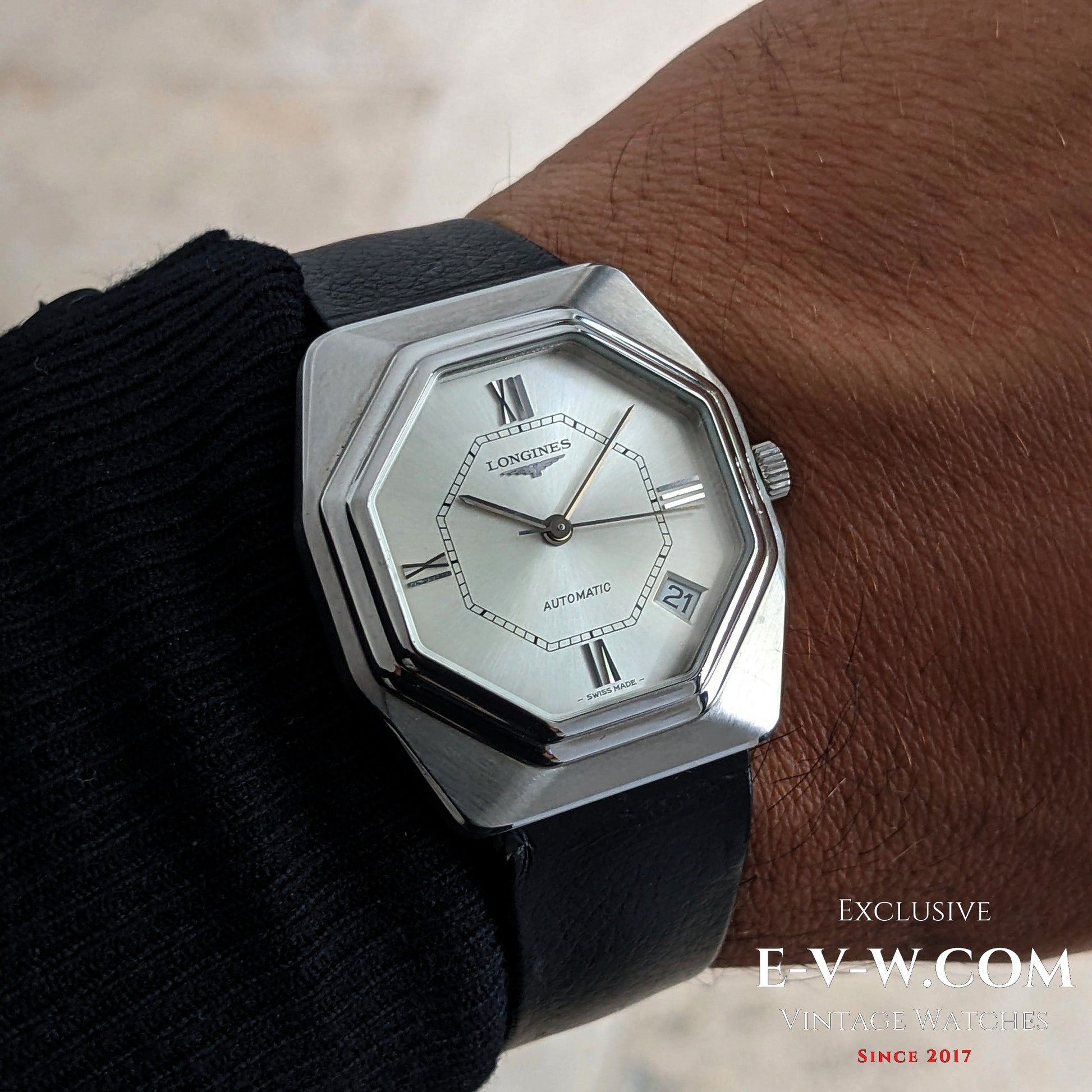 50 Years Old Vintage Longines Automatic / Octagonal / Rare NOS / Ref. 4822 / Cal. 633.1 /Vintage1975