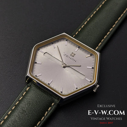 "54 Years Old Vintage Zenith Rare Hexagon Jumbo  Ref.  01-3530-172 / Cal. 2320 / Vintage  1970"