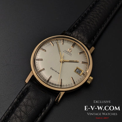 57 Years Old Vintage Omega Automatic Geneve / 18k Solid Gold / Cal. 565 / Vintage 1968