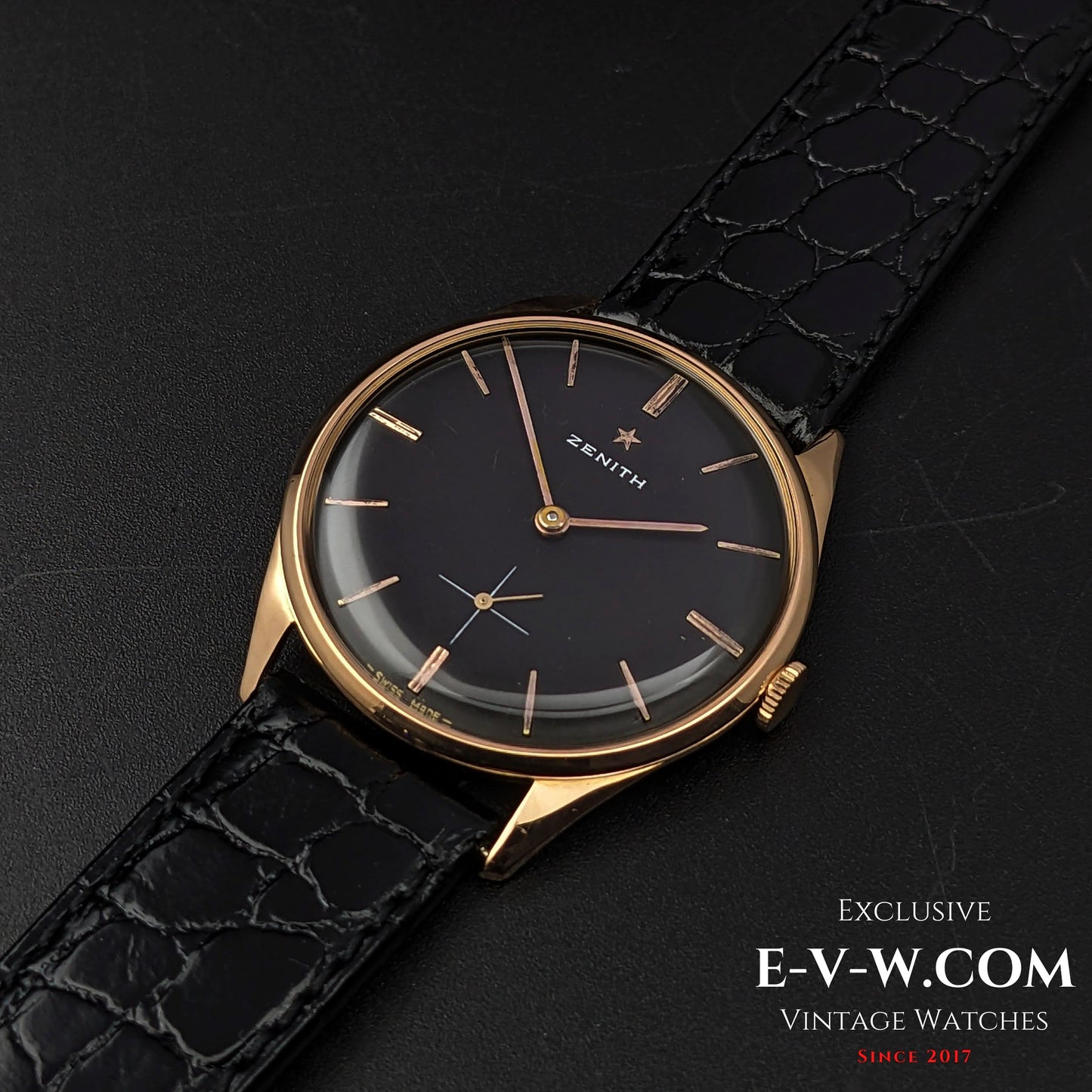 59 Years Old Vintage Zenith 18K Rose Gold 7583-1 / Cal. 40T / Vintage 1956 /e-v-w.com