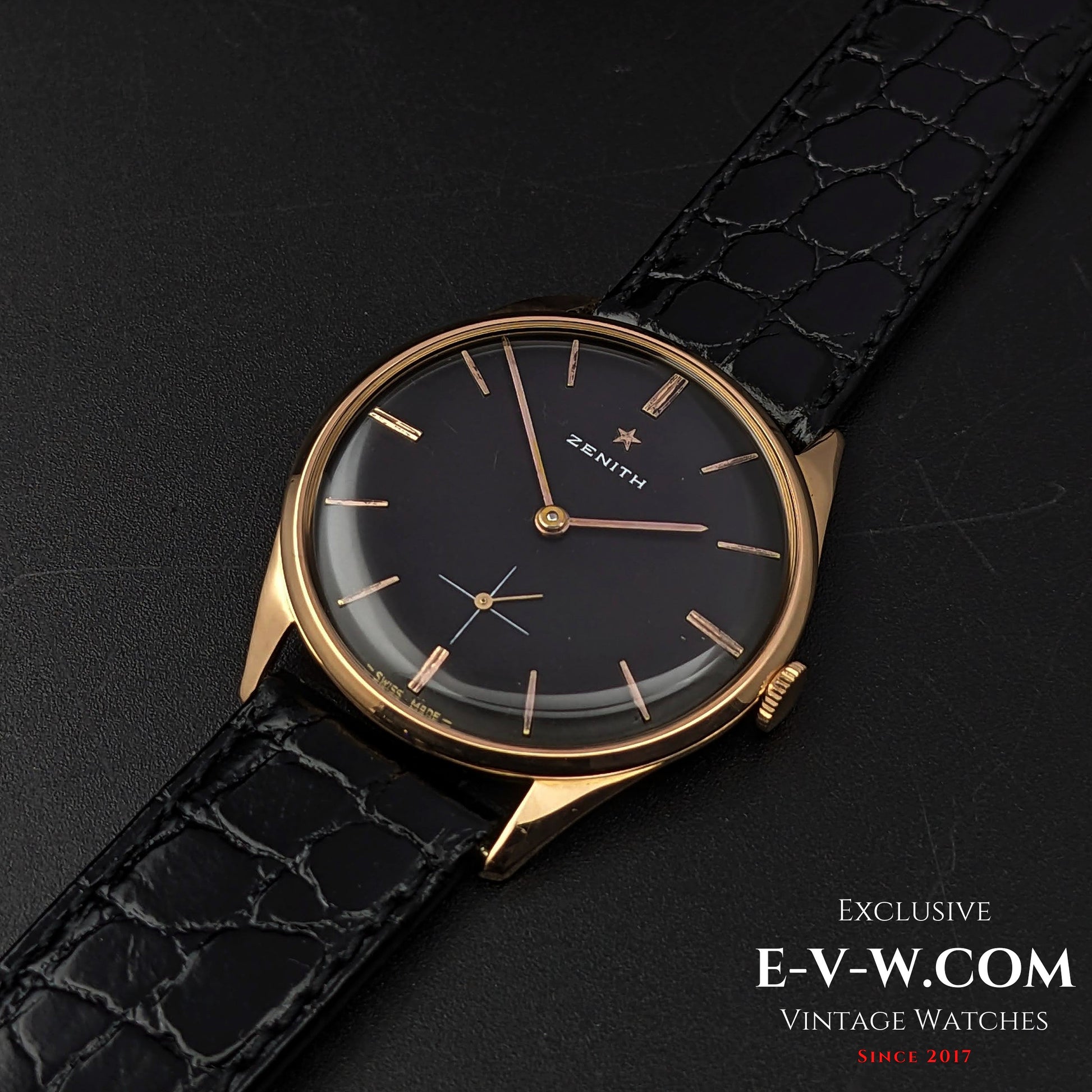 59 Years Old Vintage Zenith 18K Rose Gold 7583-1 / Cal. 40T / Vintage 1956 /e-v-w.com