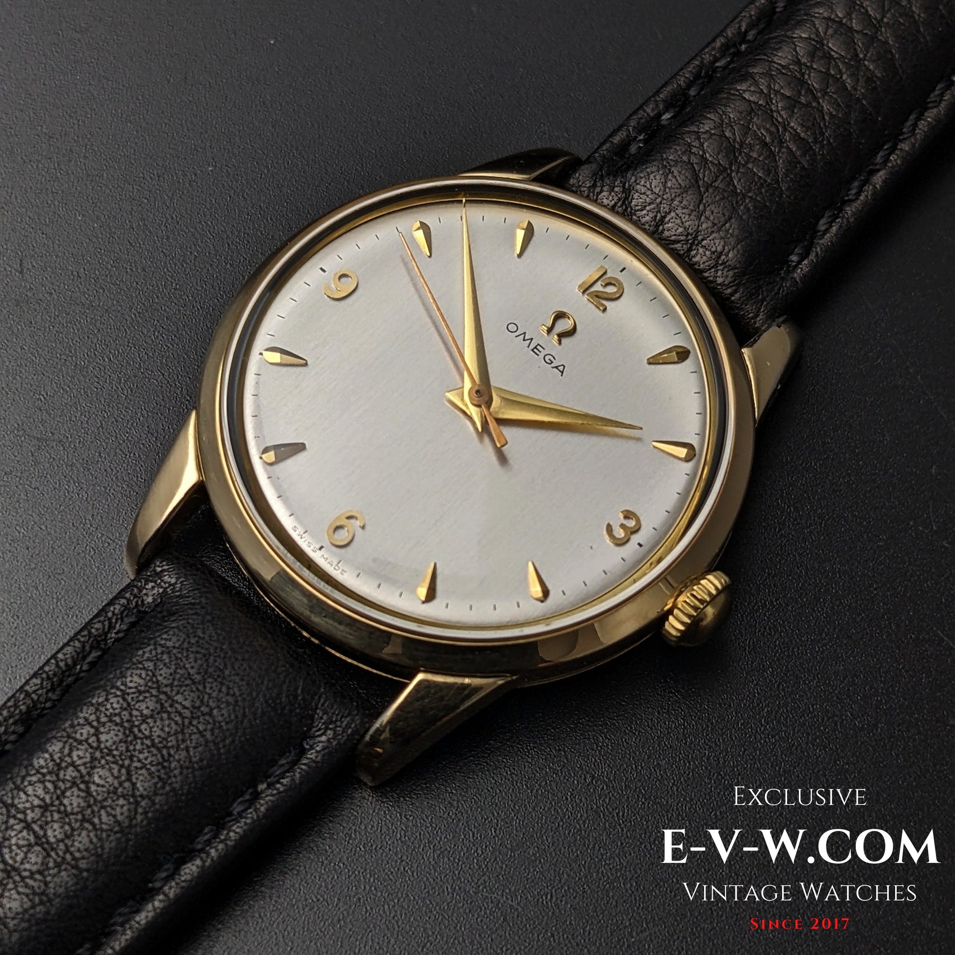 73 Years Old Vintage Omega Gold Plaque / Ref. 2498-4 / Cal. 283 (30T2) / Vintage 1952