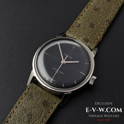 Montre Omega Seamaster 600 Cross Hair vintage rare de 57 ans / Réf. 135.012 / Cal. 601 / Année 1966
