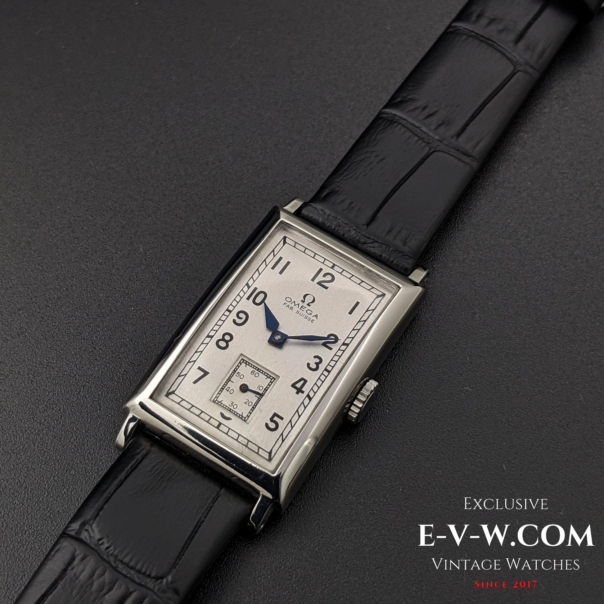 94 Years Old Antique Omega Tank / Art Deco / Cal. T17 Vintage 1930