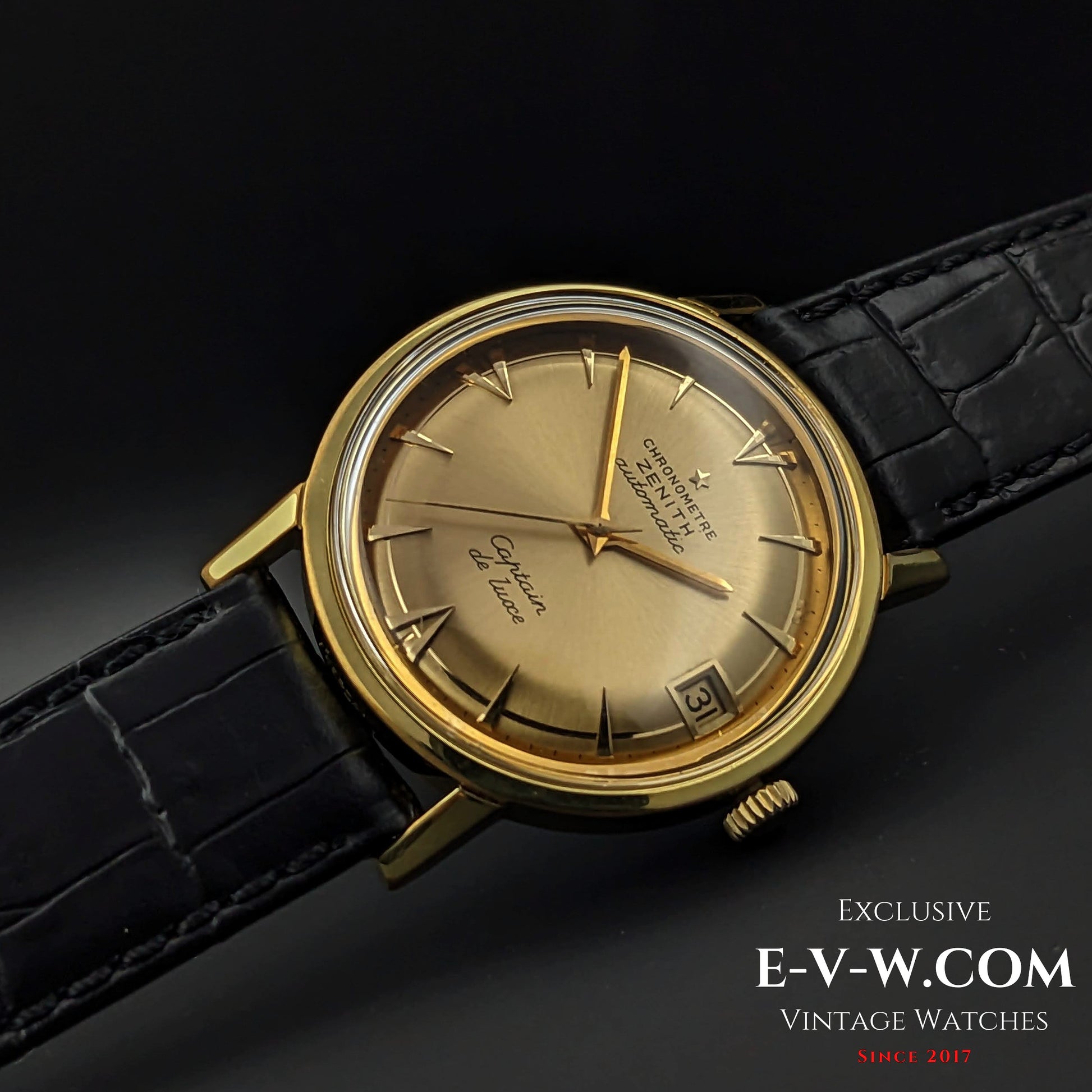 60 Years Old Vintage Zenith CHRONOMETRE Automatic CAPTAIN DE  LUXE / Cal. 2542PC / Vintage 1960s