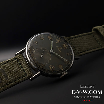 Omega vintage de 81 ans (Seconde Guerre mondiale) | Réf. 2383/2 | Cal. 30T2 | Année de fabrication : 1944 | Entièrement révisée