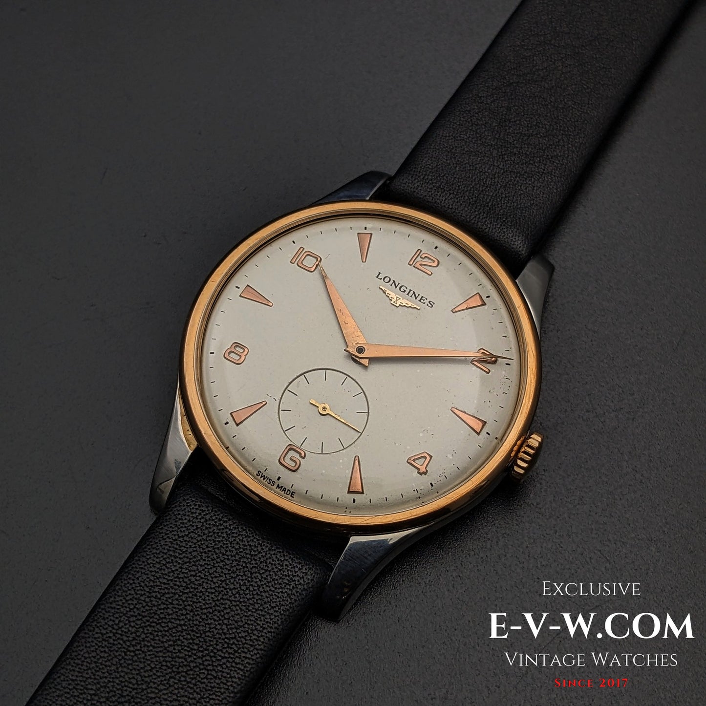 66 Years Old Vintage Longines Calatrava Oversize Jumbo Two Tone Ref. 4914 Cal. 12.68Z  Vintage 1958