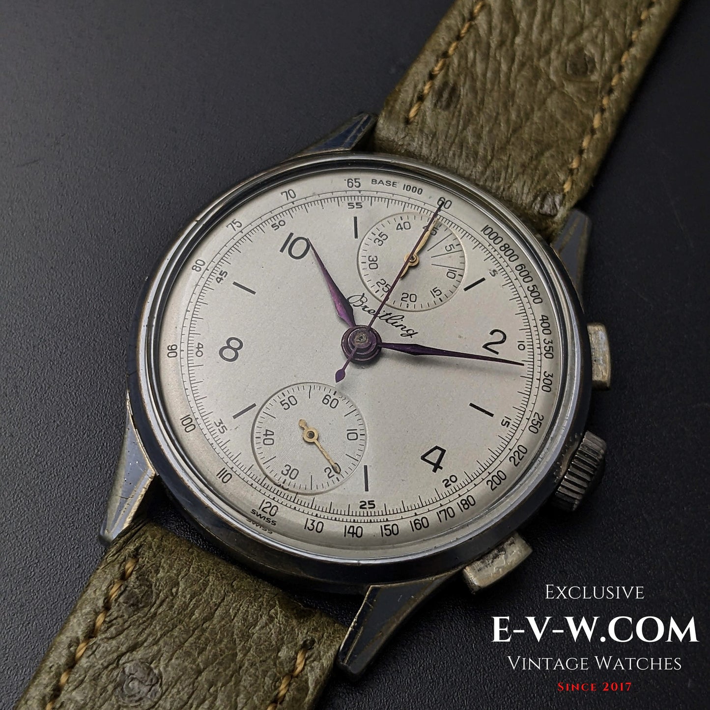 80 Years Old Vintage Breitling Chronograph / WWII / Ref. 178 / Cal. Venus 175 / Vintage 1945