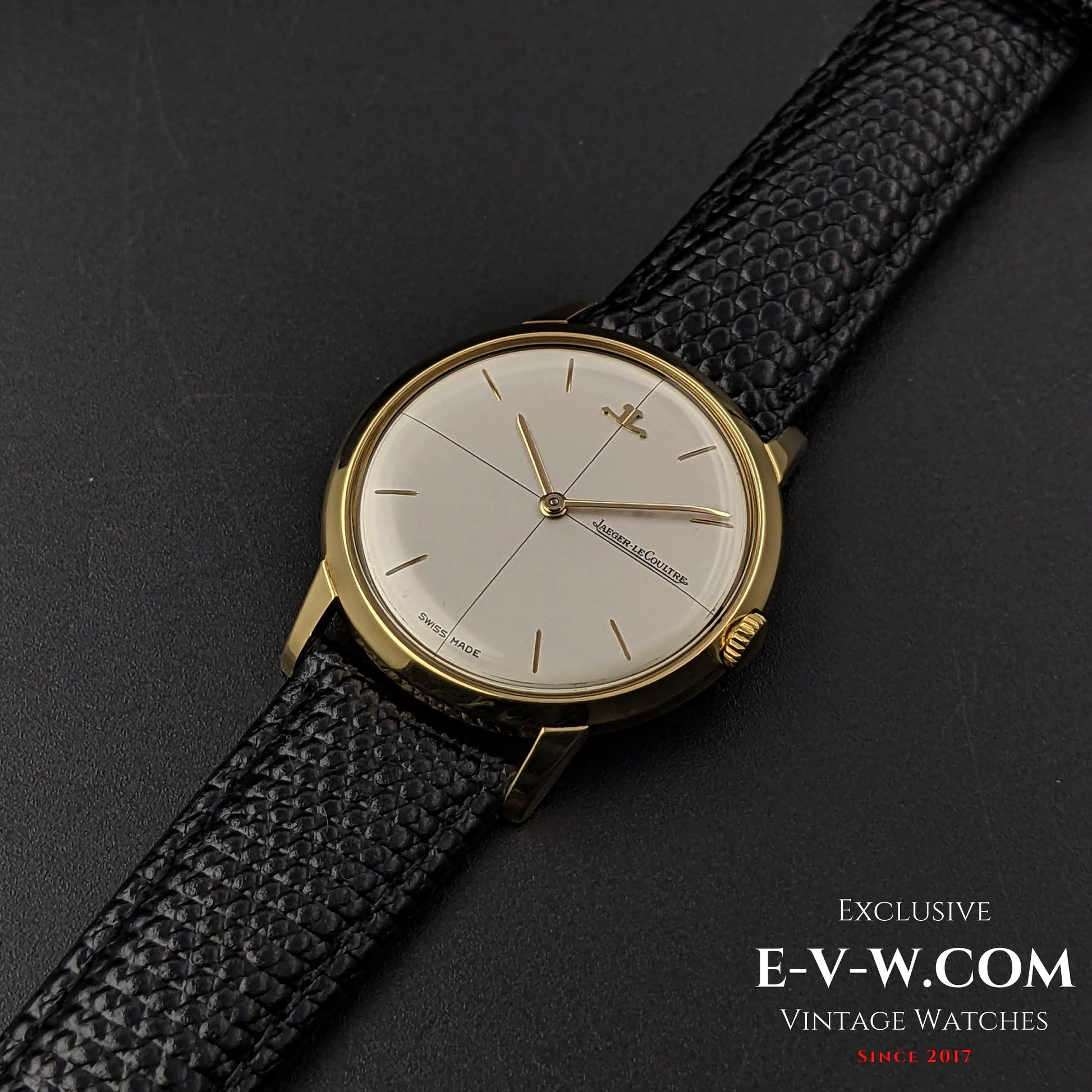 60 Years Old Vintage Jaeger-LeCoultre 18K gold / Ref. E 902 / Cal. 818 with Kif-flector shock absorber / Vintage 1960s