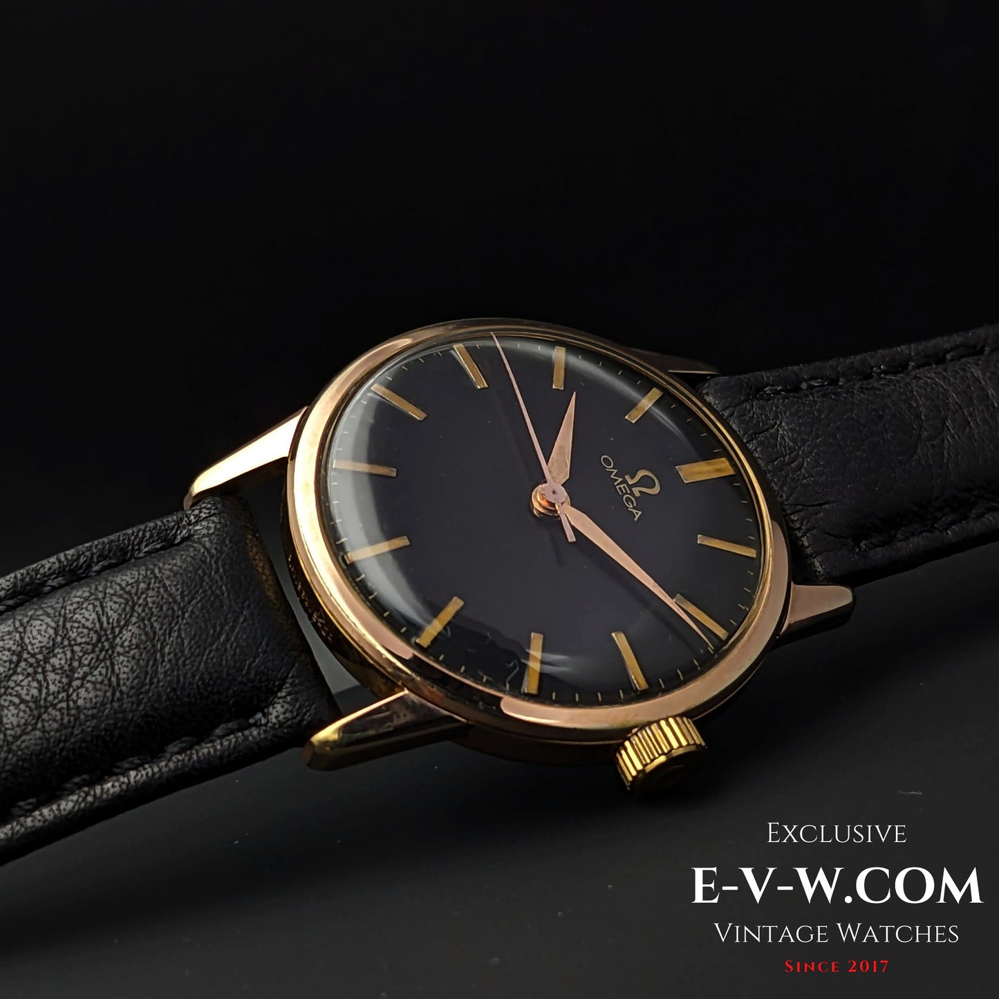 62 Years Old Vintage Omega Black dial Ref. 14714-61SC / Cal. 285 / Vintage 1961