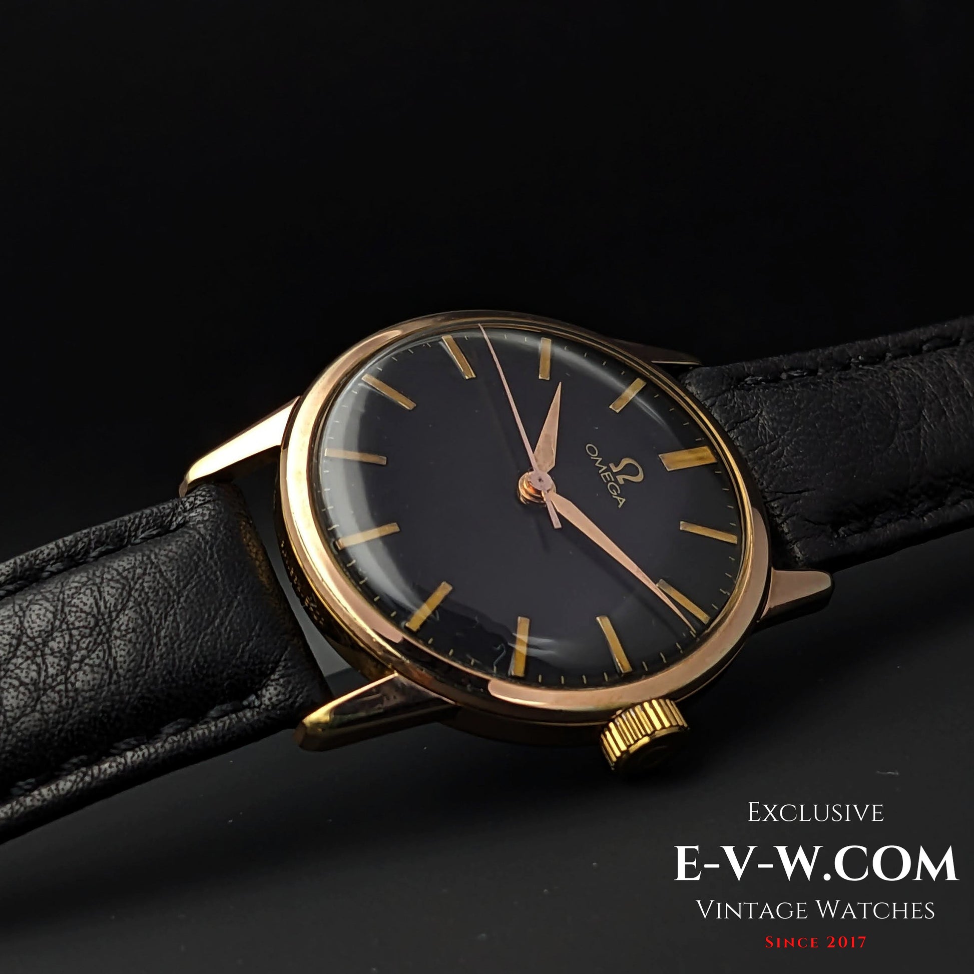 62 Years Old Vintage Omega Black dial Ref. 14714-61SC / Cal. 285 / Vintage 1961