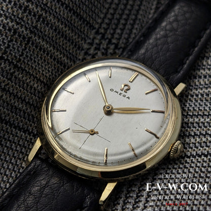 71 ans - Omega plaqué or 14 carats - Réf. N-6255 - Calibre 302 - Année 1954 - Révisée