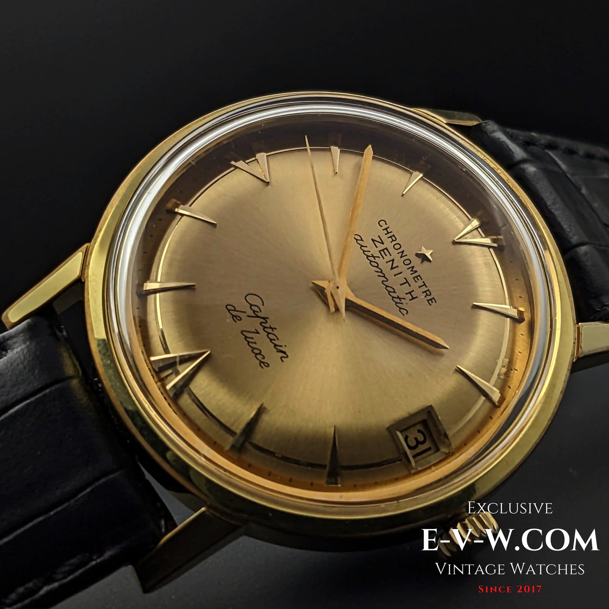 60 Years Old Vintage Zenith CHRONOMETRE Automatic CAPTAIN DE  LUXE / Cal. 2542PC / Vintage 1960s