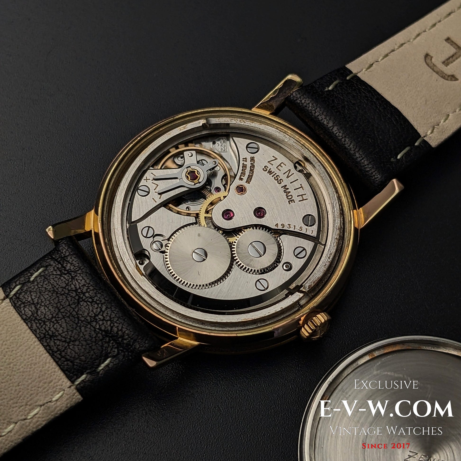 65 Years Old Vintage Zenith Classic / Gold plaque / Cal. 2522C / Vintage 1960