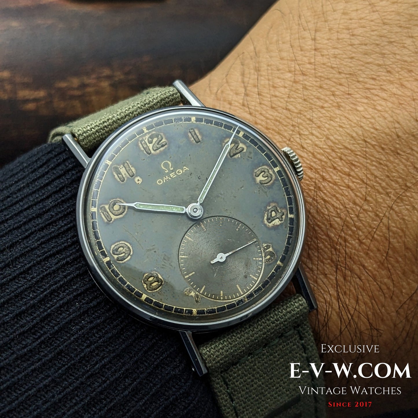 Omega vintage de 81 ans (Seconde Guerre mondiale) | Réf. 2383/2 | Cal. 30T2 | Année de fabrication : 1944 | Entièrement révisée