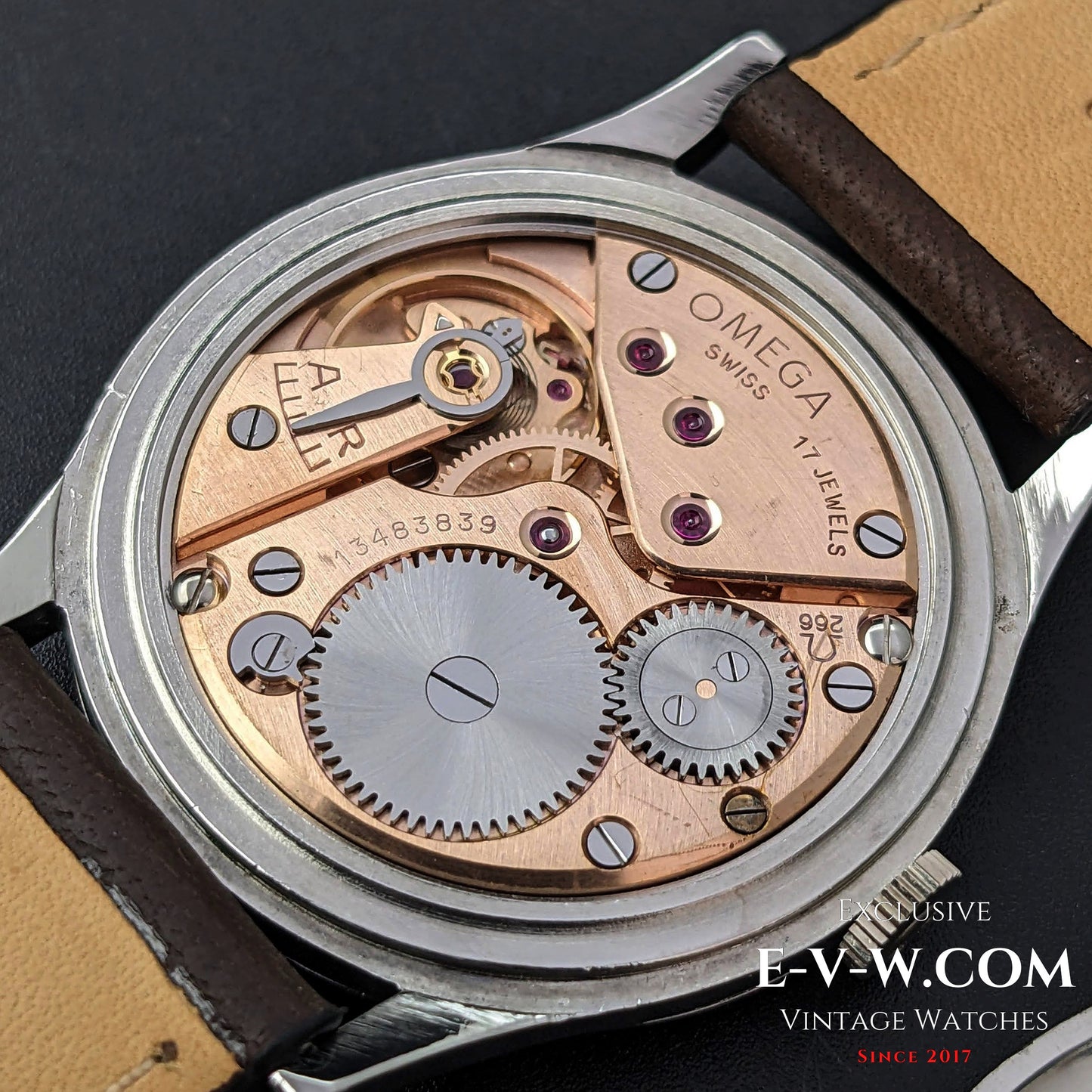 72 Years Old Vintage Omega Jumbo / two-tone dial / Cal. 266 (30T2) / Vintage 1952