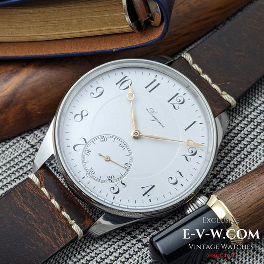 Longines ancienne de 117 ans (conversion de 1908) | Cadran en émail | Révisée 