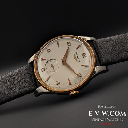 66 Years Old Vintage Longines Calatrava Oversize Jumbo Two Tone Ref. 4914 Cal. 12.68Z  Vintage 1958