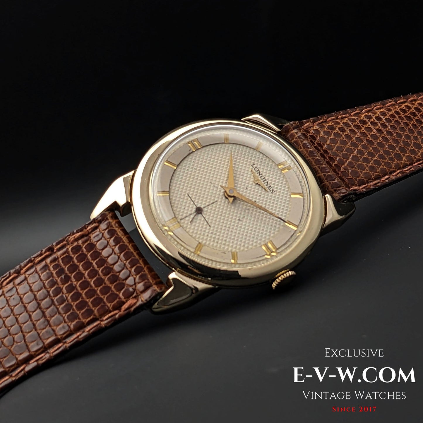 74 Years Old Vintage Longines Spider lugs / honeycomb dial / Steel Gold / Cal. 23Z / Vintage 1950