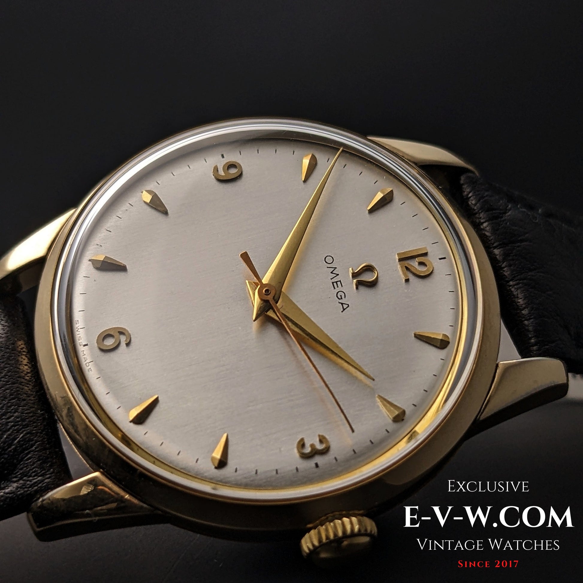 73 Years Old Vintage Omega Gold Plaque / Ref. 2498-4 / Cal. 283 (30T2) / Vintage 1952