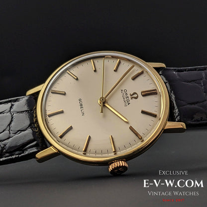 58 Years Old Vintage Omega Automatic GUBELIN / 18K Gold Ref. 161009 / Cal. 552 / Vintage 1966