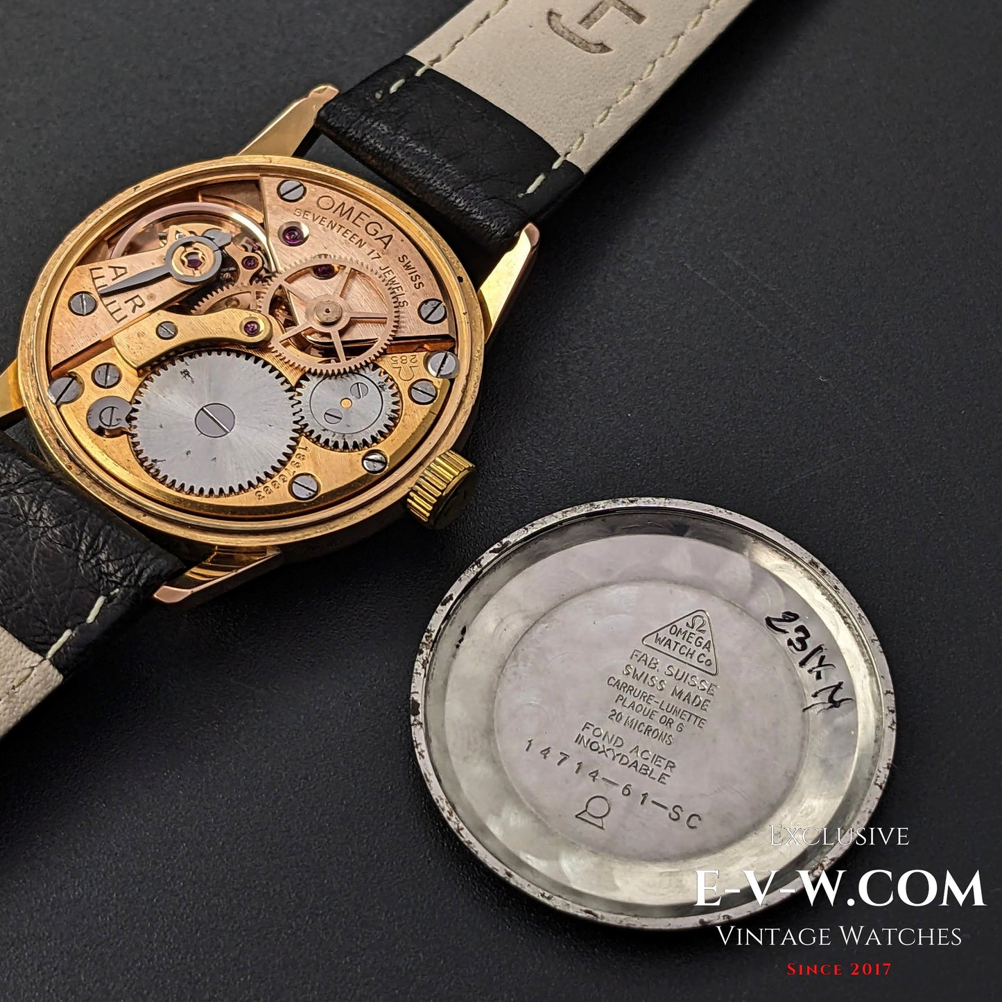 62 Years Old Vintage Omega Black dial Ref. 14714-61SC / Cal. 285 / Vintage 1961