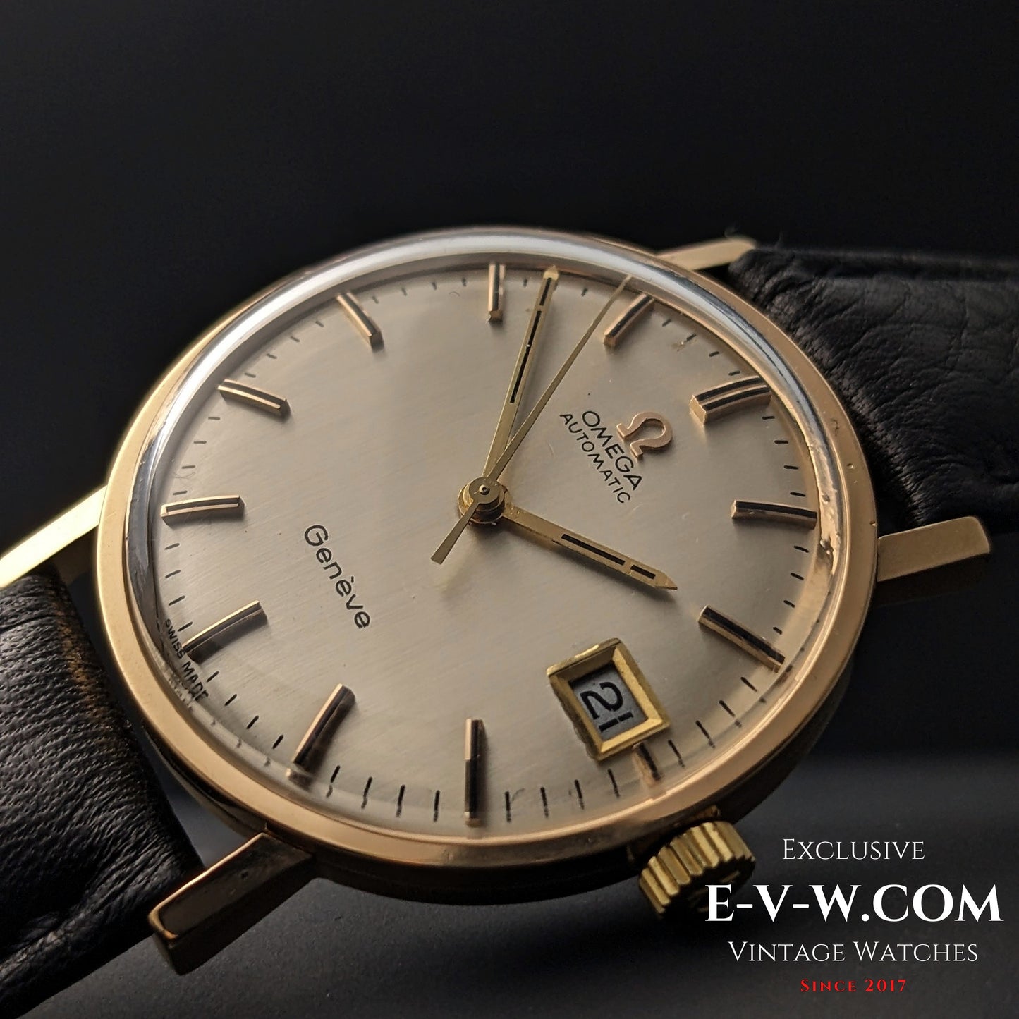 57 Years Old Vintage Omega Automatic Geneve / 18k Solid Gold / Cal. 565 / Vintage 1968