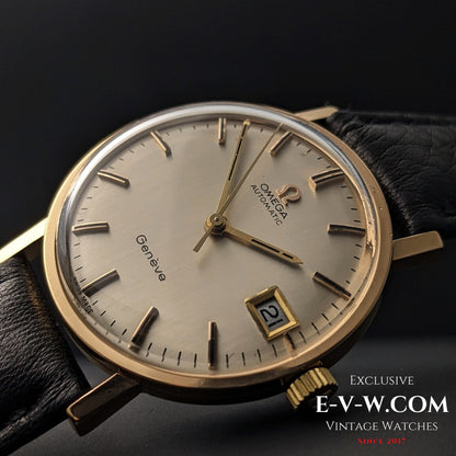 57 Years Old Vintage Omega Automatic Geneve / 18k Solid Gold / Cal. 565 / Vintage 1968