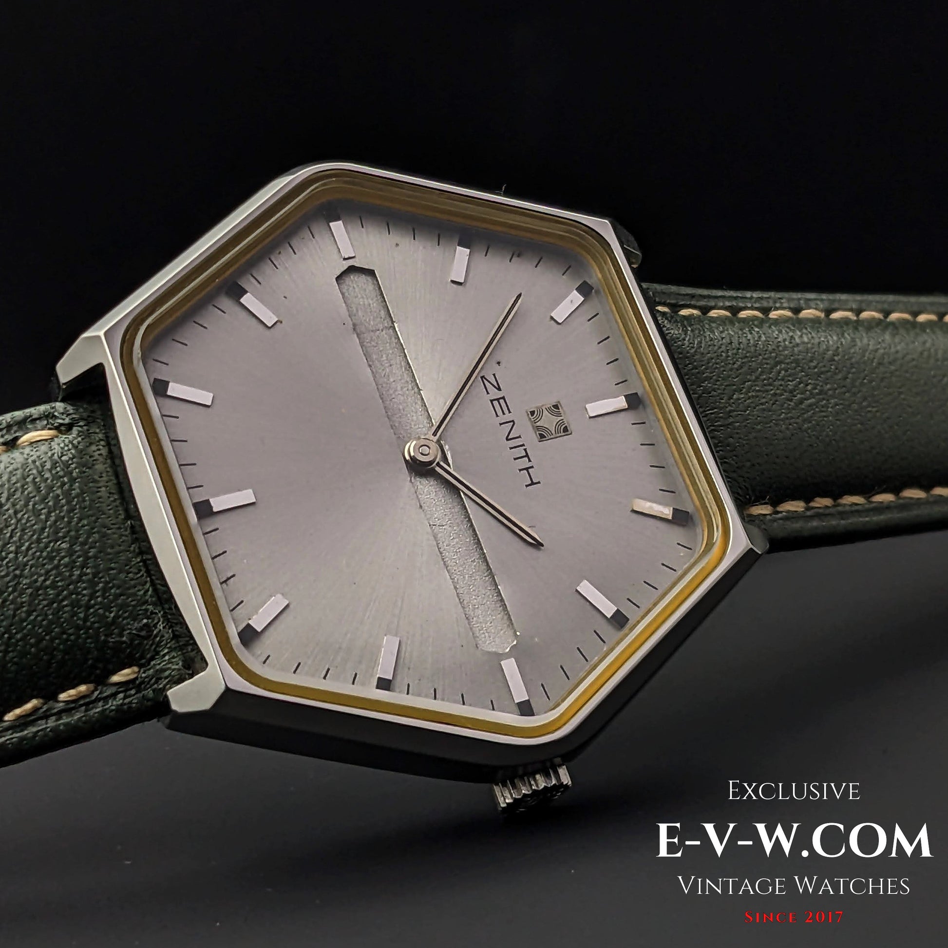 "54 Years Old Vintage Zenith Rare Hexagon Jumbo  Ref.  01-3530-172 / Cal. 2320 / Vintage  1970"