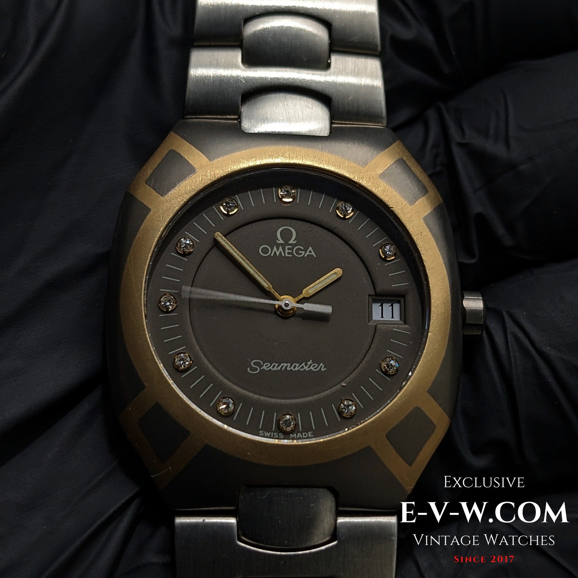 Omega Seamaster Polaris Titane 18k Gold / Diamond hour indices / Ref. 396.1021/Cal.1430/Vintage 1982