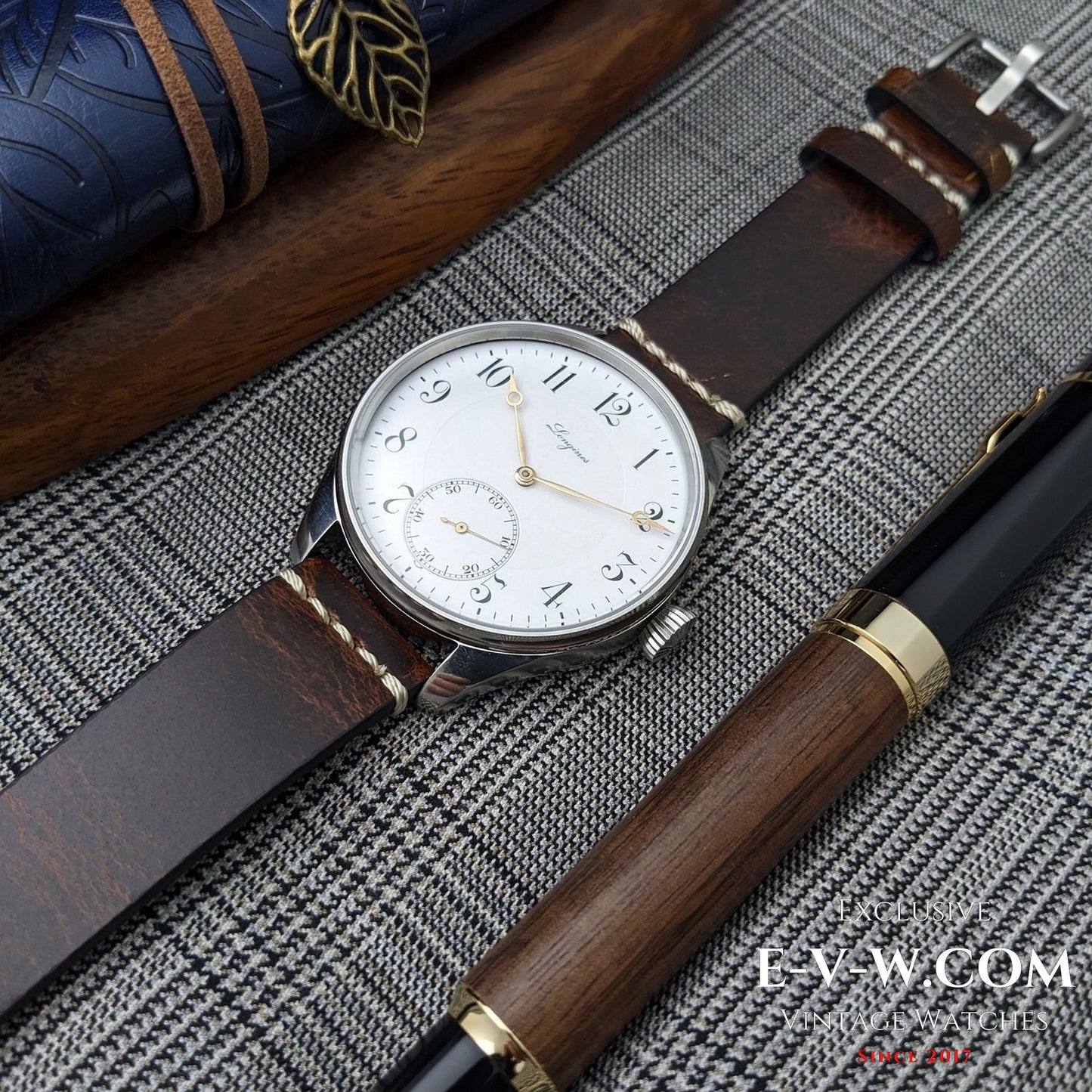 Longines ancienne de 117 ans (conversion de 1908) | Cadran en émail | Révisée 