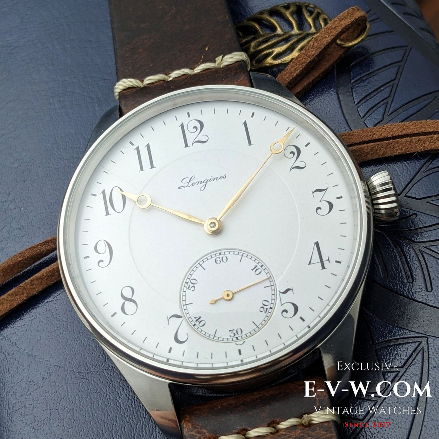 Longines ancienne de 117 ans (conversion de 1908) | Cadran en émail | Révisée 