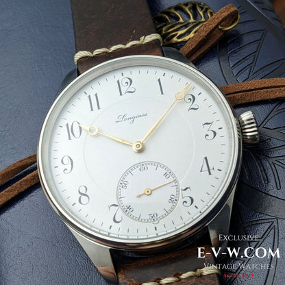 Longines ancienne de 117 ans (conversion de 1908) | Cadran en émail | Révisée 