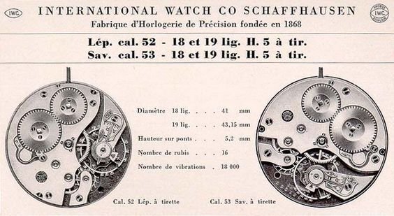 Mouvement de montre de poche IWC Schaffhausen Jumbo antique de 1907 (calibre 53), vieux de 118 ans.