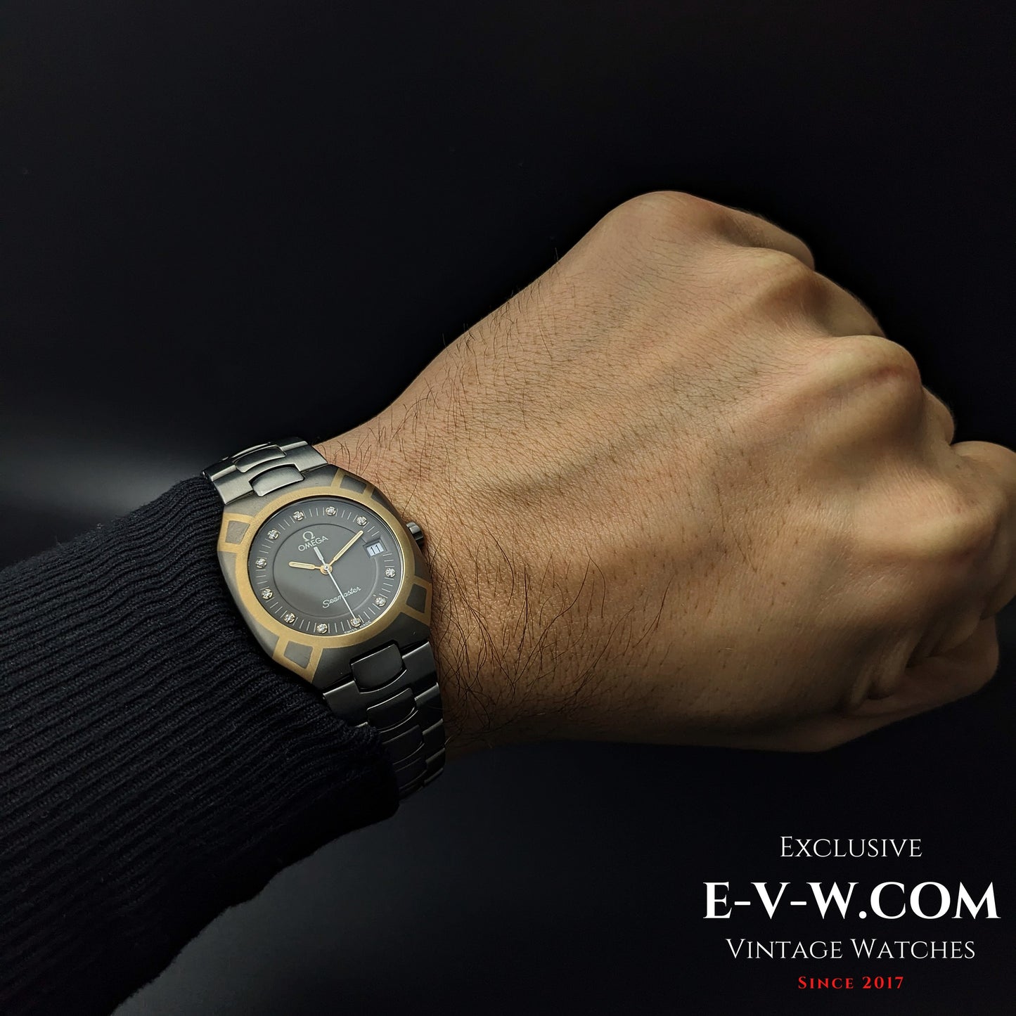 Omega Seamaster Polaris Titane 18k Gold / Diamond hour indices / Ref. 396.1021/Cal.1430/Vintage 1982