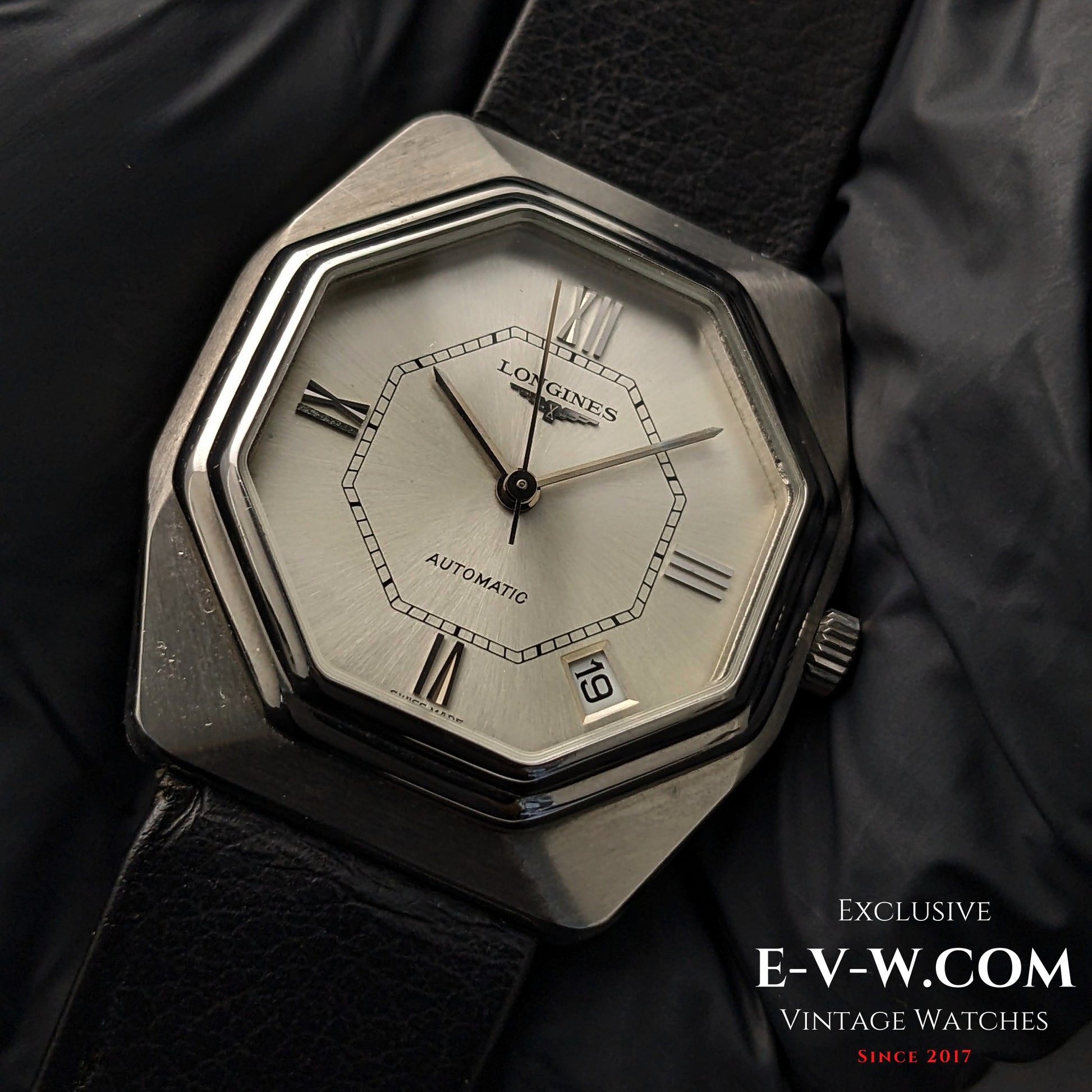 50 Years Old Vintage Longines Automatic / Octagonal / Rare NOS / Ref. 4822 / Cal. 633.1 /Vintage1975