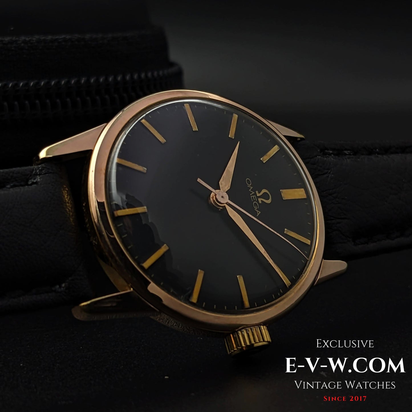 62 Years Old Vintage Omega Black dial Ref. 14714-61SC / Cal. 285 / Vintage 1961