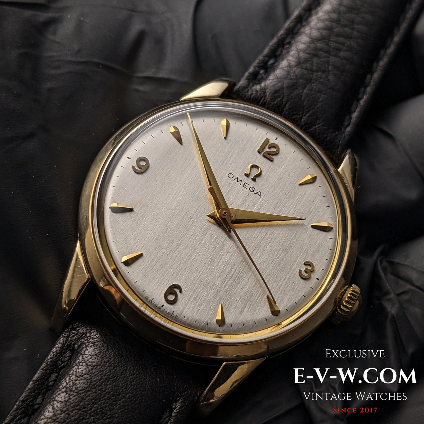 73 Years Old Vintage Omega Gold Plaque / Ref. 2498-4 / Cal. 283 (30T2) / Vintage 1952
