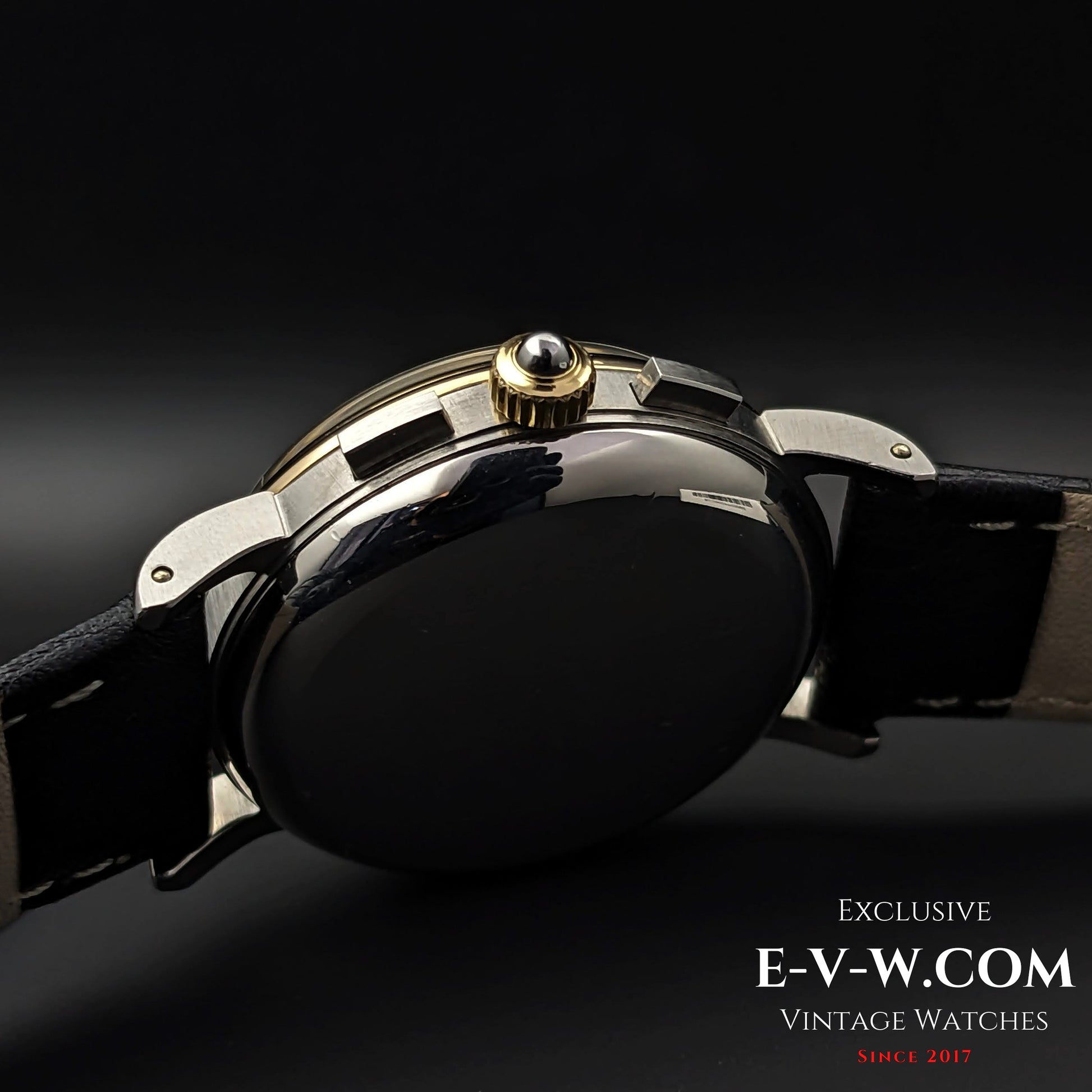 40 Years Old Vintage Baume & Mercier Chronograph Steel Gold  / Ref. 6101099 / Cal. Lemania 1873 / Vintage 1980s