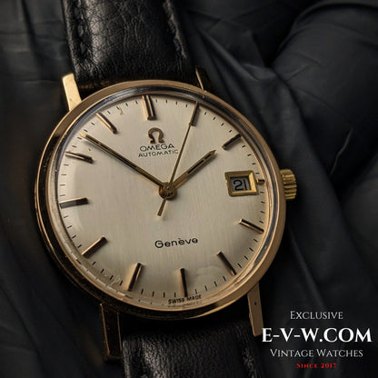 57 Years Old Vintage Omega Automatic Geneve / 18k Solid Gold / Cal. 565 / Vintage 1968