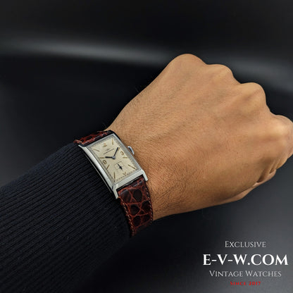 93 Years Old Antique IWC Schaffhausen Tank unique cristal Art Deco / Cal. 87 Vintage