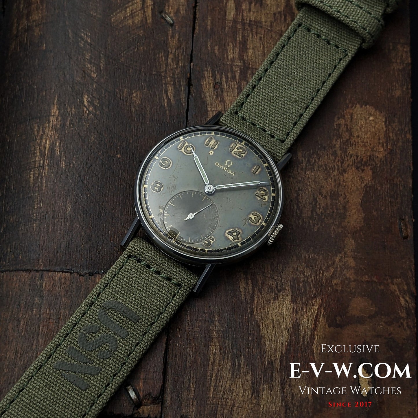 Omega vintage de 81 ans (Seconde Guerre mondiale) | Réf. 2383/2 | Cal. 30T2 | Année de fabrication : 1944 | Entièrement révisée