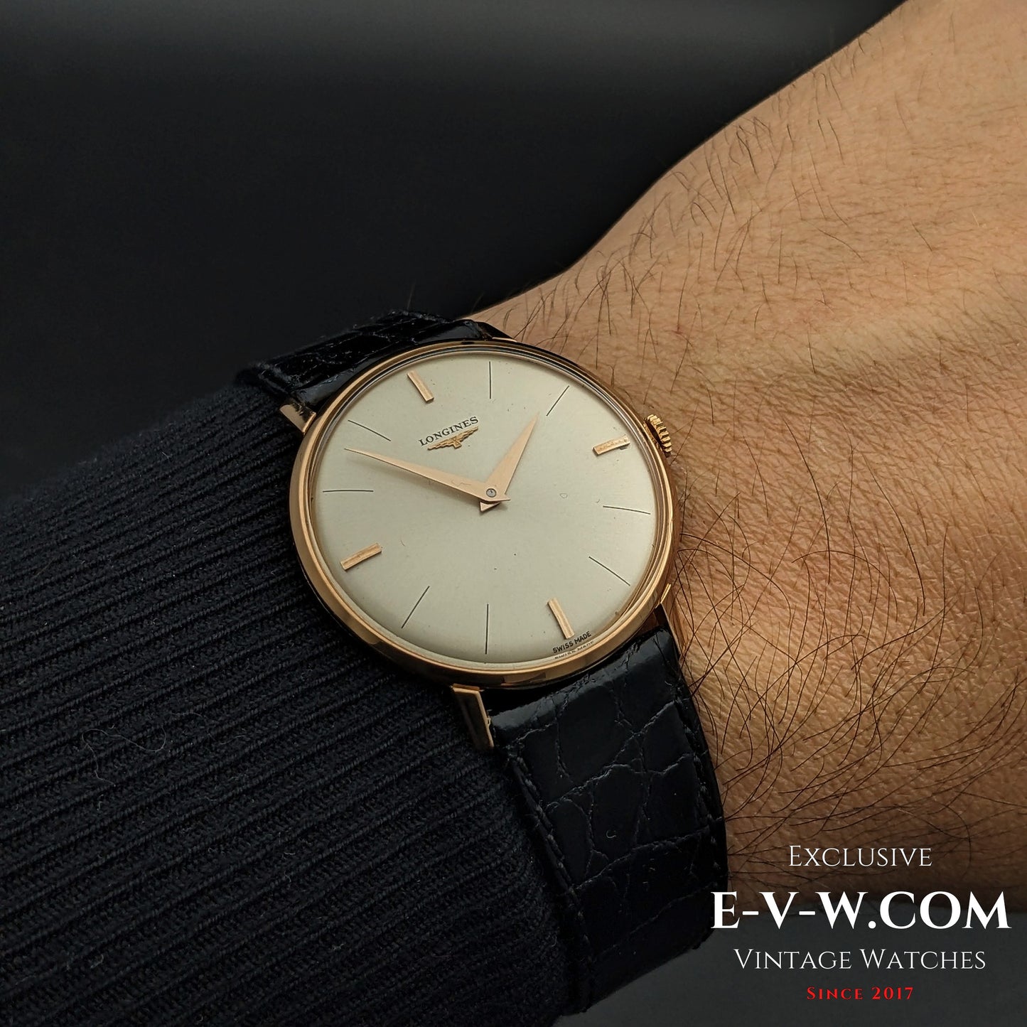 58 Vintage Longines Classic Calatrava 18k rose gold Ref. 7511 / Cal. 370 Vintage 1966