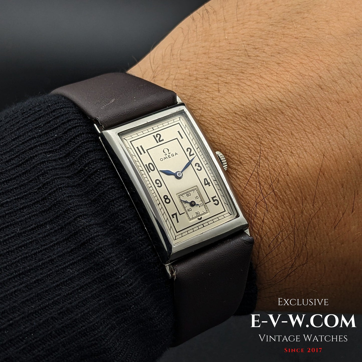 94 Years Old Antique Omega Tank / Art Deco / Cal. T17 / Antique 1930