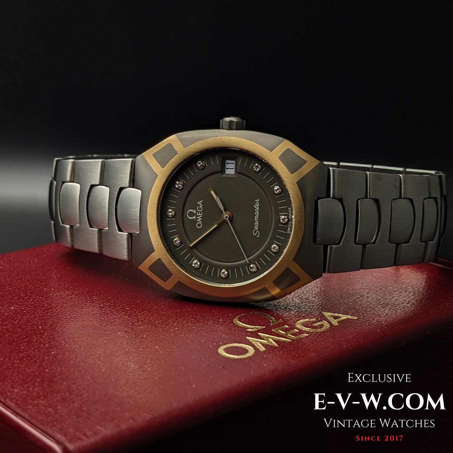 Omega Seamaster Polaris Titane 18k Gold / Diamond hour indices / Ref. 396.1021/Cal.1430/Vintage 1982