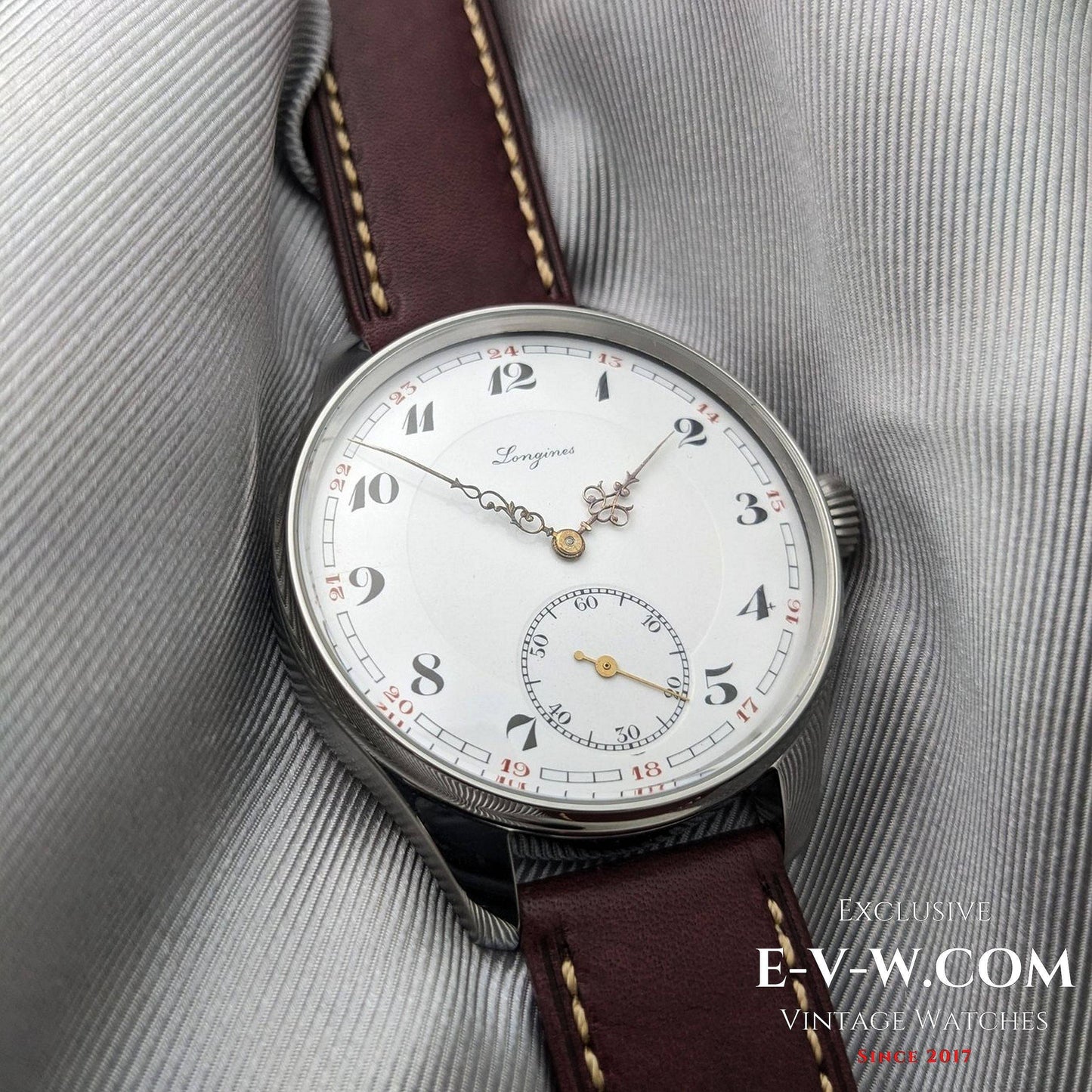 Montre Longines ancienne de 1908, cadran émaillé / Révisée 